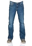 MUSTANG Herren Jeans Hose Oregon Bootcut Männer Jeanshose Denim Stretch Baumwolle Blau Schwarz W30 W31 W32 W33 W34 W36 W38 W40, Größe:W 38 L 34, Farbe:Medium Blue (1006280-702)