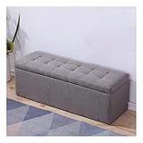 ZXCVBNM Sitzhocker Mit Stauraum Moderner Sitzhocker Mit Staufach Und Abnehmbarem for Wohnzimmer, Arbeitszimmer, Betthocker sitzwürfel sitzbank (Color : Gray, Size : 100x40x40cm)