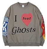 Kanye I Feel Ghosts Crewneck Sweatshirt,Grau,L