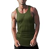 Sommer Weste Tank Top Herren Locker Ärmelloses Kurzarm-T-Shirt Camouflage Bedrucktes Bodybuilding Stringer Muskelshirt Fitness Shape Shirt Unterhemd Sp