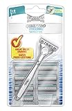 Wilkinson Sword Quattro Titanium Rasierklingen mit Herren Rasierer (sortiert Edition nicht wählbar) 8 S
