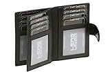 LEAS Kreditkartenmappe mit RFID Schutz Echt-Leder, schwarz Card-C