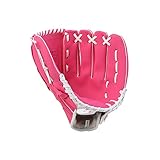 aesaa Leder Linke Hand Baseballhandschuhe Männer Softball Zubehör Training Baseballausrüstung (Color : White, US Size : 9.5 inches)