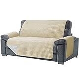 Bezug für verstellbares 4-Sitzer Sofa. Bezug für Couch und Sessel, wendbar und gesteppt. Schonbezug für verstellbares Sofa. Bezug für Ohrensessel in Farbe Beig