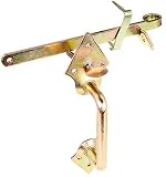 GAH-Alberts 310332 Klinken-Set | für Flechtzaun- und leichte Holztore | zum Anschrauben oder Einschlagen | galvanisch gelb verzinkt | Länge 260