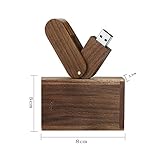 Garrulax USB-Speicherstick, 8 GB / 16 GB / 32 GB, Premium-Rotation, massives Holz, High Speed USB 2.0 Flash Drive Memory Stick Datenspeicherung Pendrive Thumb Disk mit Holzbox