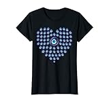 Türkisches blaues Auge Herz Talisman Glücksbringer Shirt T-S