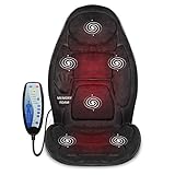 Snailax Gedächtnisschaum Massagesitzauflage Vibration mit Wärmefunktion - Massageauflage mit 5 Massageprogrammen, 4 Vibrationsintensitäten Zur Entspannung für Zuhause Büro 262M-DE