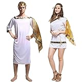 LYDHDY Party Mardi Gras Fancy Dress-Adult Grecian Toga Set Kostüm Männer Frauen Römische Griechische Gott Göttin Kostüme Halloween Purim (Color : Men, Size : Einheitsgröße)