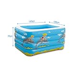 BEAGHTY Kinder Aufstellpool, Rechteckig Für Kinder/Erwachsene Baby Kinder Indoor & Outdoor Mit Pumpe, 145 * 105 * 75C