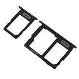 jbTec® SD-Card/Dual SIM-Tray/Halter passend für Samsung Galaxy J5 2017 / J7 2017 - Slot Karte Schlitten Rahmen Holder Handy Card, Farbe:Schw