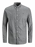 JACK & JONES Male Hemd Twill LGrey Melang