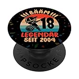 Dab Volleyball Junge Bääm Legendär Seit 2004 18. Geburtstag PopSockets mit austauschbarem PopGrip