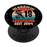 Dab Volleyball Junge Bääm Legendär Seit 2004 18. Geburtstag PopSockets mit austauschbarem PopGrip