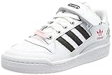 adidas Damen Forum Low W Gymnastikschuh, FTWR White Core Black True Pink, 39 1/3 EU