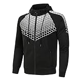 Pullover Mit Kapuze Hoodies Sport Kleine Größe Kapuzenpullover Herren Schwarz Weiß Dünn Und Leicht Hoodie Herren Weiß Mit Aufdruck Kleinen Punkten Slim Fit Sweatshirt Langarm Schlanke Herren M-3x