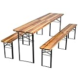 ADHW Bierzeltgarnitur Festzeltgarnitur Gartenmöbelset Biertisch Set Klappbar Camping