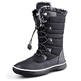Damen Wasserdicht Winterstiefel Thermo Schneestiefel Warm Winterboots Stiefel Hoch Winterschuhe Damen, gefüttert, Gr.41