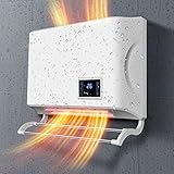 Heating Pads Elektro Downflow Heizlüfter,Badezimmer Elektroheizung Wandmontage Wasserspritzwassergeschützt Raumheizung,für Küche Wäschebereiche (Energieklasse A+)