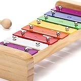 SCHMETTERLINE Harmonisches Xylophon für Kinder aus Holz mit Notenheft – Glockenspiel und Liederbuch mit 15 deutschen Kinderliedern zum Noten lernen – Musikinstrument für Mädchen und Jungen ab 3 J