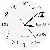 Wanduhr Wanduhr Wissenschaft Demokratie Mathematik Wanduhr Algebra Engineering Digitale Mathematische Gleichungen Moderne Uhr Mathematik Nerd Abschlussgeschenk Wanduhr-30X30C
