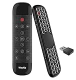 Uprade W2PRO 2,4 GHz Universal TV Remote Air Mouse mit Blacklit Tastatur, Wireless Fly Mouse Touchpad, kompatibel mit Nvidia Shield, Android TV Box, PC, Smart TV, Projektor, HTPC, Windows, Mac OS