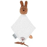 Nattou Mini-Schnuffeltuch aus Baumwolle (Musselin) und Polyester, Hase Bonnie, Wegbegleiter ab der Geburt, Ca. 25 cm, Susie und Bonnie, Weiß