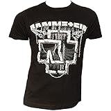 Rammstein Herren T-Shirt In Ketten, Offizielles Band Merchandise Fan Shirt schwarz mit mehrfarbigem Front Print (M)