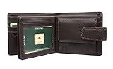 Visconti Heritage-Kollektion Strand Brieftasche, Leder, mit Laschenverschluss mit RFID-Schutz HT13 Schok