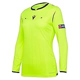 Macron Fußball 1/1-Shirt UEFA Referee 19 Schiedsrichter Trikot Damen Neongelb Gr M