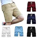 JIAYOUA Sport Shorts Herren Sommer Kurze Jogginghose Schnelltrocknend Casual Strand Hose Kordelzug Shorts Loose Fit Laufshorts Trainingshose Fitness Outdoor Taschen Sweatpants F