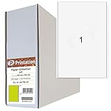 Universal Etiketten 500 Stück 200 x 297 mm (DIN A4) selbstklebend weiß bedruckbar - 500 A4 Bogen Großpack à 1x1 200x297 Papier Aufkleber / Haftetiketten - 4458 3418 3478 Etikettenpap