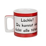 Sheepworld Wortheld Tasse 42031, mit Spruch Lächle, Porzellan, R