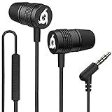KLIM F1 in Ear Kopfhörer mit Mikrofon + Exzellente Audioqualität + Langlebige Kopfhörer in Ear + Kabelgebundene in-Ear Ohrhörer mit Memory-Schaumstoff-Ohrstöpsel + 3,5 mm Klinke + NEU 2022