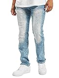 Southpole Herren Flex Stretch Basic Skinny Fit Denim Pants Jeans, Hell-Sand, Blau, 34W / 32L