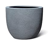 VAPLANTO® Pflanzkübel Egg Pot 60 Stein Grau Rund XL * 55 x 55 x 46 cm * 10 Jahre G