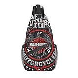 Sling Crossbody Rucksack, Harley_Davidson Anti-Diebstahl Herren Brusttasche Casual S
