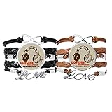 DIYthinker Brown Rock Helm, verrücktes Armband, Liebe, Paar, Leder, S