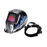 Schweisshelme, Solar Automatisch verdunkelnd Schweißhelm Schweißmask, Welding Mask für die Anwendungen MIG/MAG/TIG DIN9-13, Schwarz+B