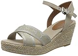 Tommy Hilfiger Damen Tommy METALLIC MID Wedge Peeptoe Sandalen, Beige (Stone Aep), 41 EU