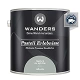 Wanders24® Pastell Erlebnisse (2,5 Liter, Akazie) edelmatte Wandfarbe - Feine Farben - in 40 Farbtönen - Wandfarbe Grau - Made in Germany