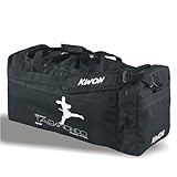 KWON® Sporttasche groß Large L Taekwondo, TKD, Tae Kwon Do, Taekwon Do, Tasche, Trainingstasche, Taschen Bag, schwarz, Trainingstaschen große Sporttaschen mit Schrift Aufschrift Druck Schriftzug Kampfsport Budo Taekwondotasche Teakw