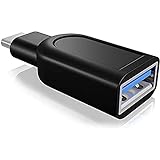 ICY BOX USB-C Adapter (USB 3.0 A Buchse zu USB-C 3.0 Stecker), Plug & Play, Bis zu 5 Gbit/s, schw