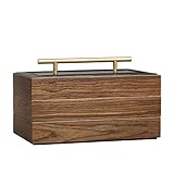 rongxin 3-Lagen Schmuckschatulle Luxus Große Organizer Geschenketui for Ohrring Ringhalter Watch Stand Schmuck Aufbewahrungsbox (Color : Wood)