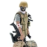xSuper Realistisches Soldaten-Militärmodell-Spielzeug-Geschenk mit beweglichem Gelenk für Kinder - Verwundeter Soldat Bewegliches Soldaten-Militärmodell-Spielzeug SEAL Army Toy Militärfiguren Sp
