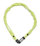 ABUS Kettenschloss 1200 Web – Zahlenschloss aus Spezialstahl – ABUS-Sicherheitslevel 2 – 60 cm – Gelb/Grü