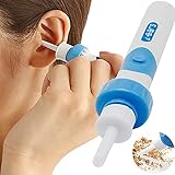 Ohrenreiniger, Ohrwachsentferner Elektrische, Sicherer Ohrenschmalz Entferner Ear Wax Cleaner Mit 2 Entfernbaren Soft Silikon Aufsatzen für Kleinkinder, Jugendliche Erwachsene, Baby