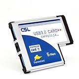 CSL - USB 3.0 Super Speed PCMCIA Express Card Karte 54mm 2 Port Windows 10 fähig für Notebook Laptop - USB Hub
