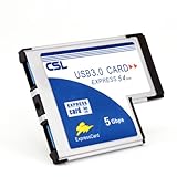 CSL - USB 3.0 Super Speed PCMCIA Express Card Karte 54mm 2 Port Windows 10 fähig für Notebook Laptop - USB Hub