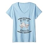 Damen Trecker LKW Landmaschine Traktor Unimog 4x4 T-Shirt mit V